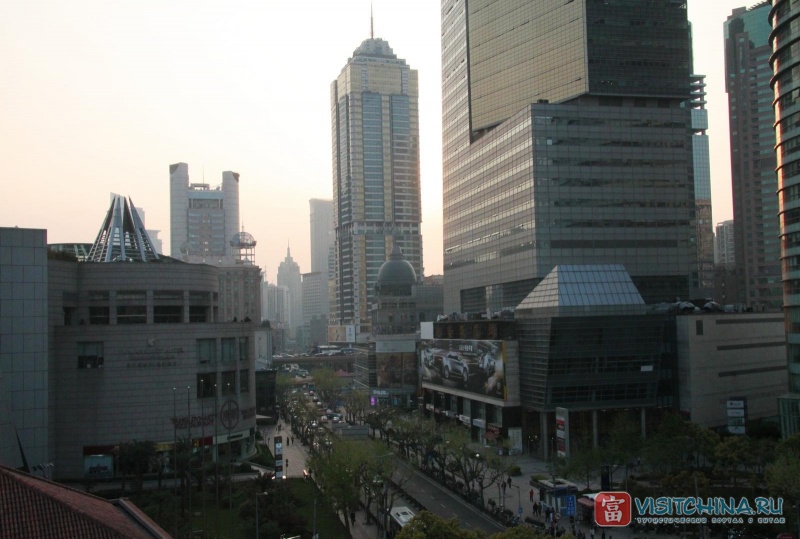 Вид из кафе на крыше Шанхайской Художественной галереи