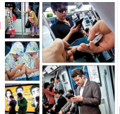 В Шанхае создан фотоальбом о метро и смартфонах