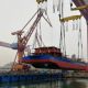 В Китае спустили на воду первое полностью электрическое грузовое судно