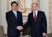 В Пекине состоялась встреча председателя КНР Ху Цзиньтао с премьером РФ Владимиром Путиным